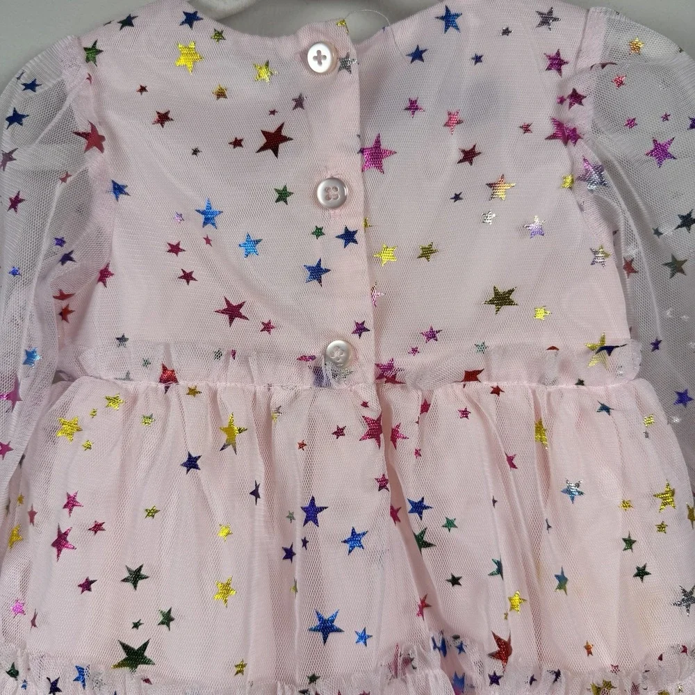 Purple Rose Kids Dress‎ Tutu Star Girl Baby Pink 6-9 Months Sheer Layered Party